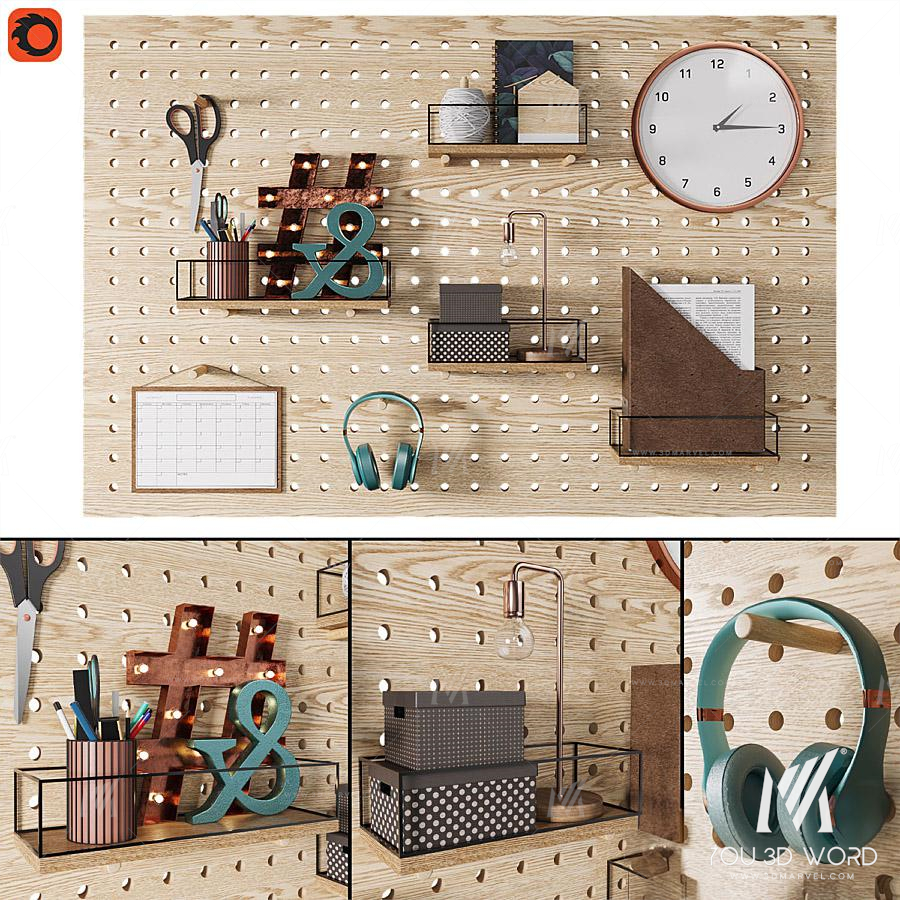 Perforated board organizer 2